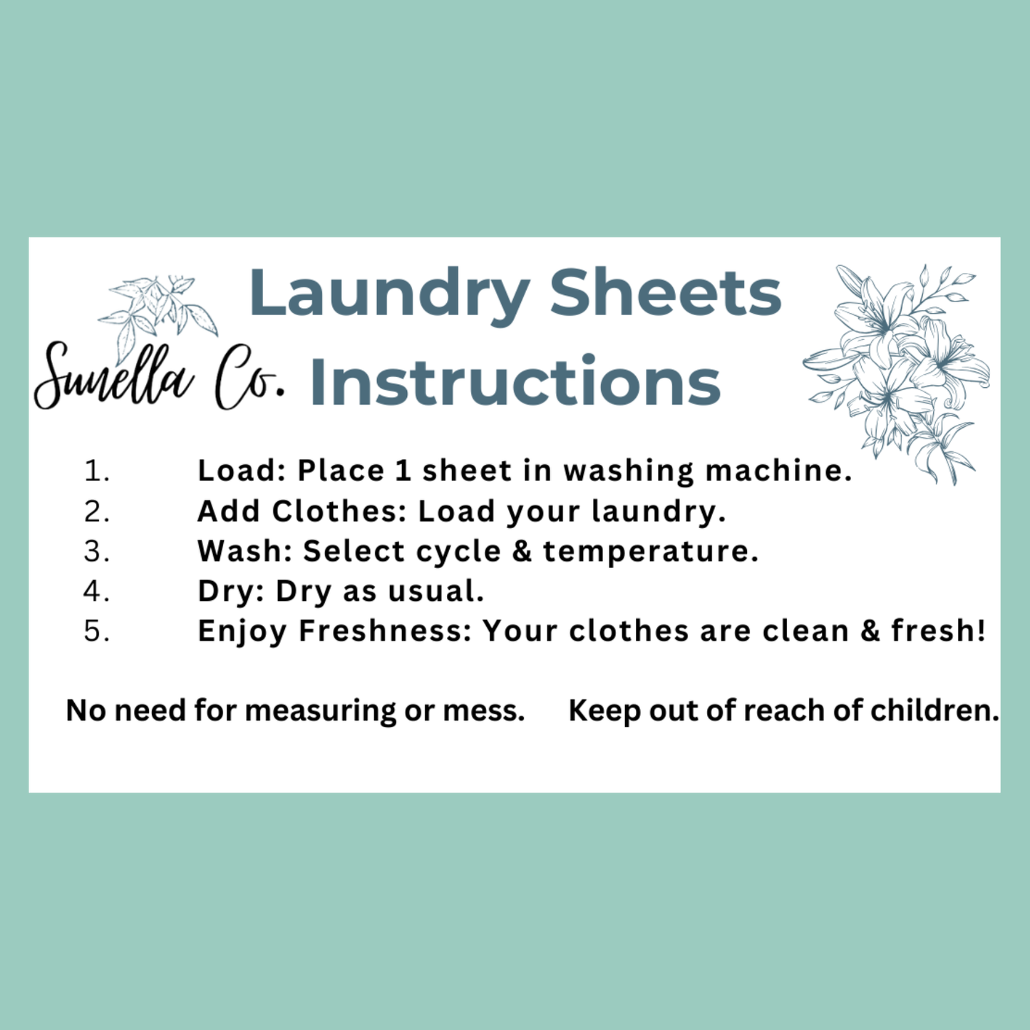 Laundry Detergent Sheets: Lavender