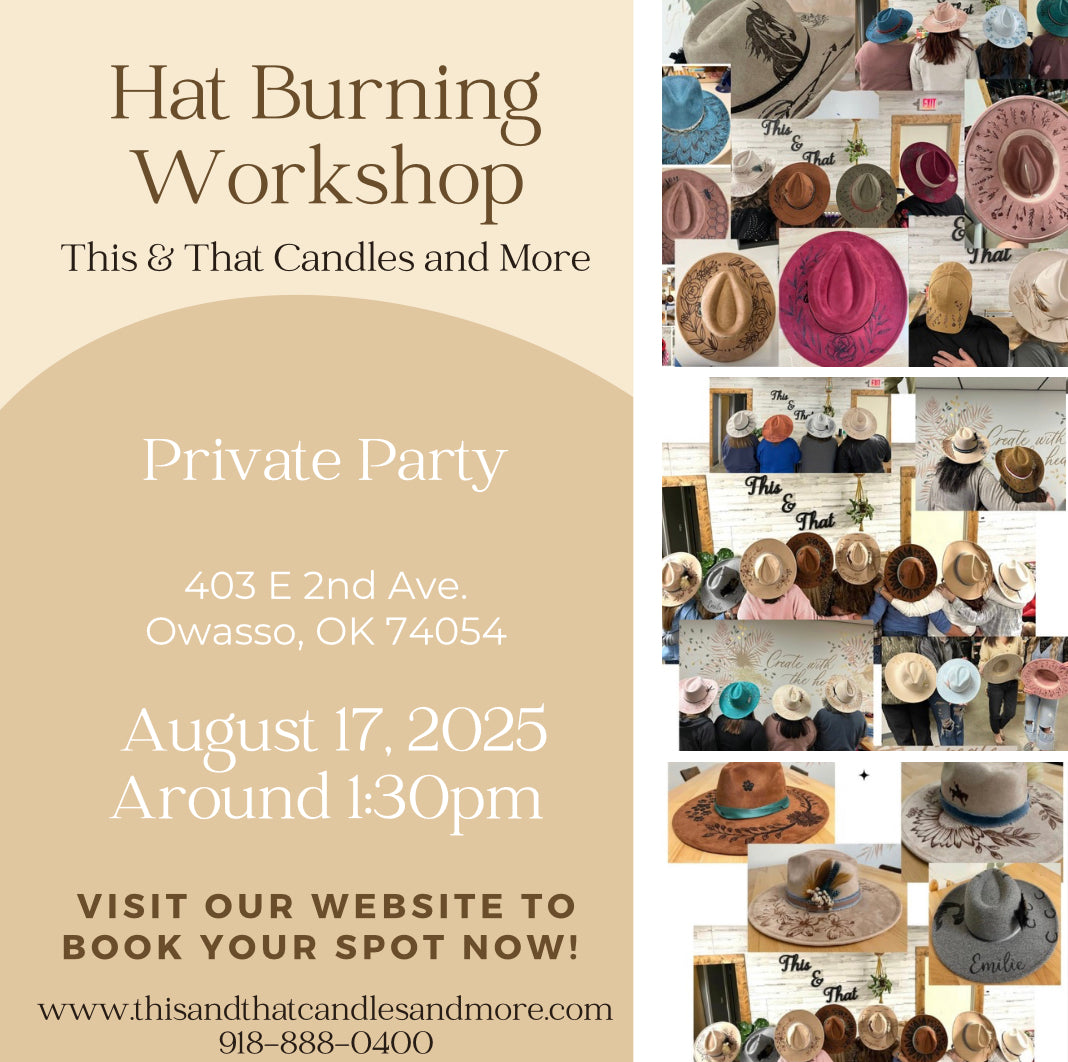 Private Party Customized Hat Burning