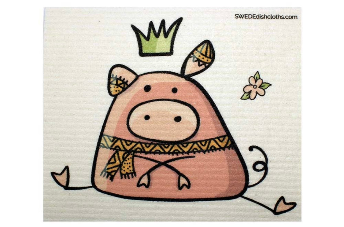 Sitting Pig Swedish Dishcloth spongecloth