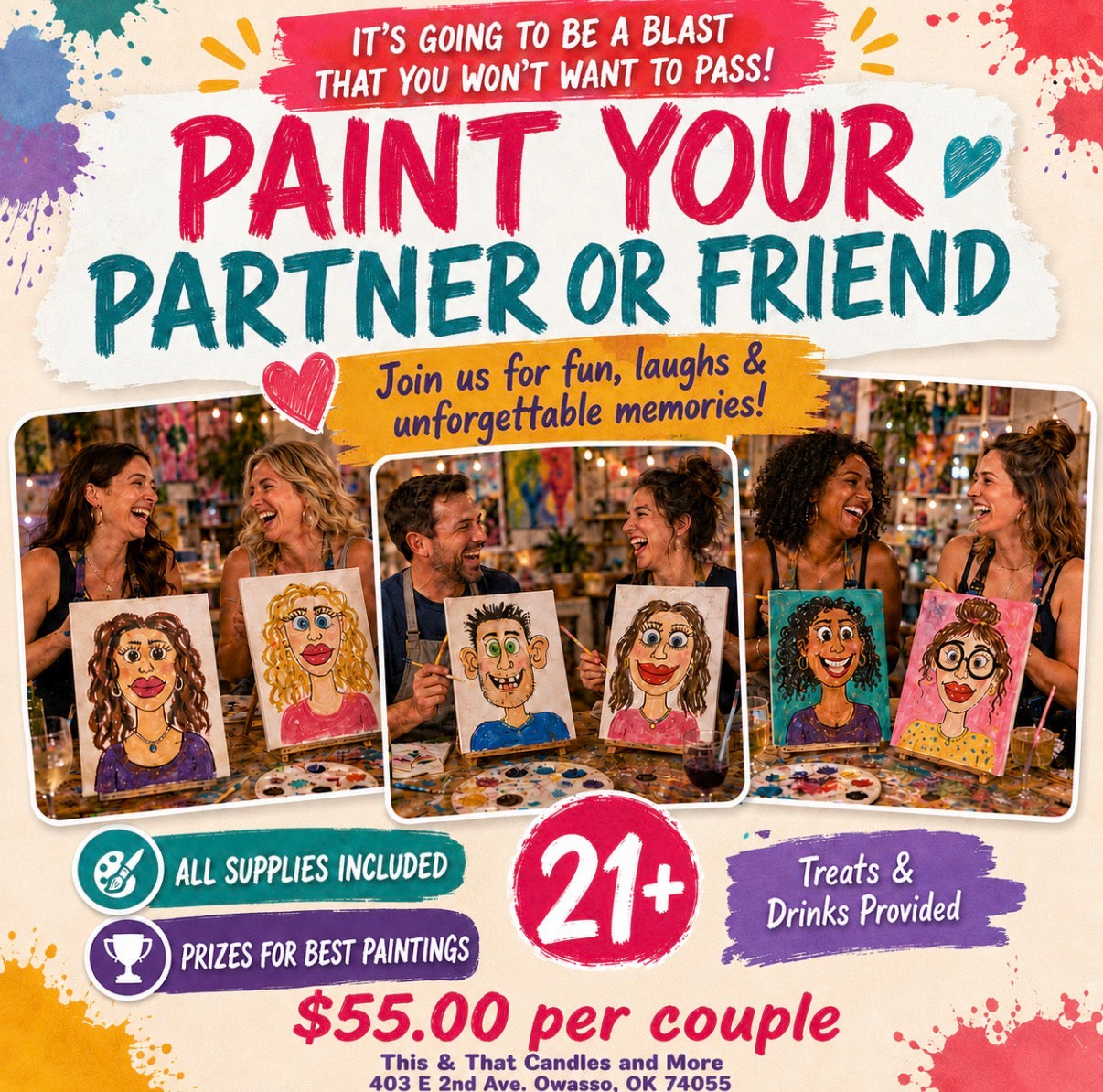 08/28/2026 Paint Your Partner or Friend (Friday 7:00pm)