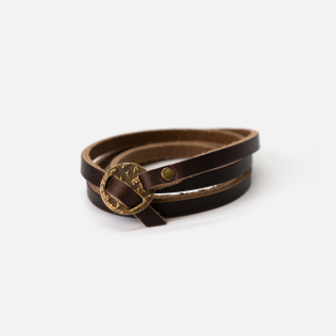 Whitney Wrap Bracelet- Nut Brown