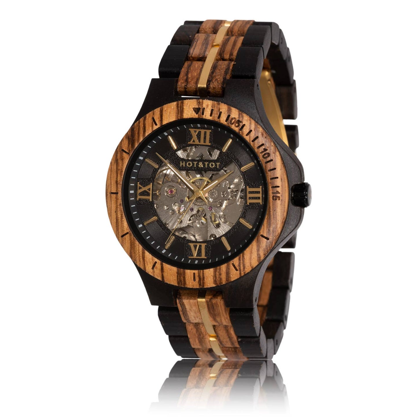 GOLD MOTUS | Wood watch | Automatic | Gold