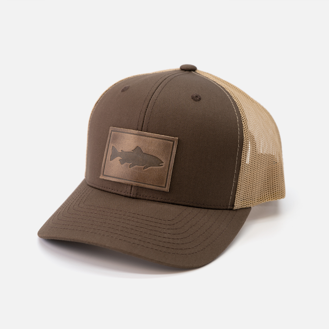 Trout Hat | Leather Patch Snapback