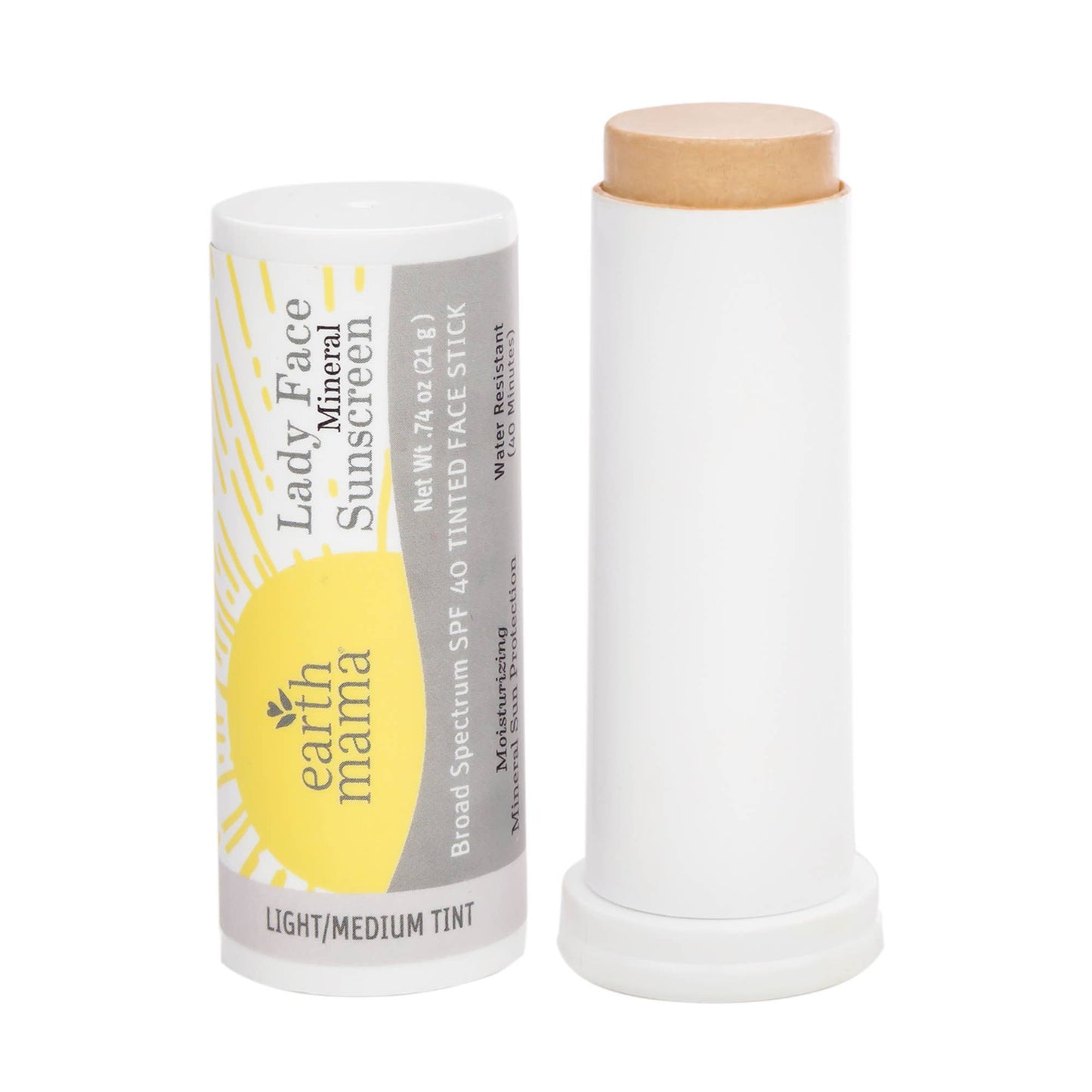 Earth Mama Organics - Lady Face Mineral Sunscreen Face Stick SPF 40