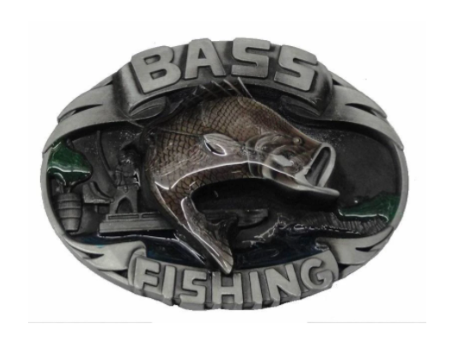 Bass Fishing Western Cowboy Belt Buckles 1490