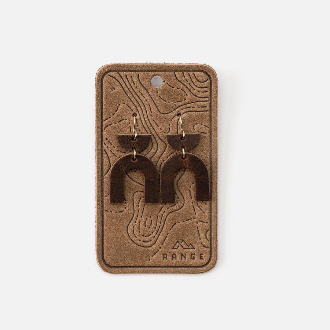 Arched Earrings- Nut Brown