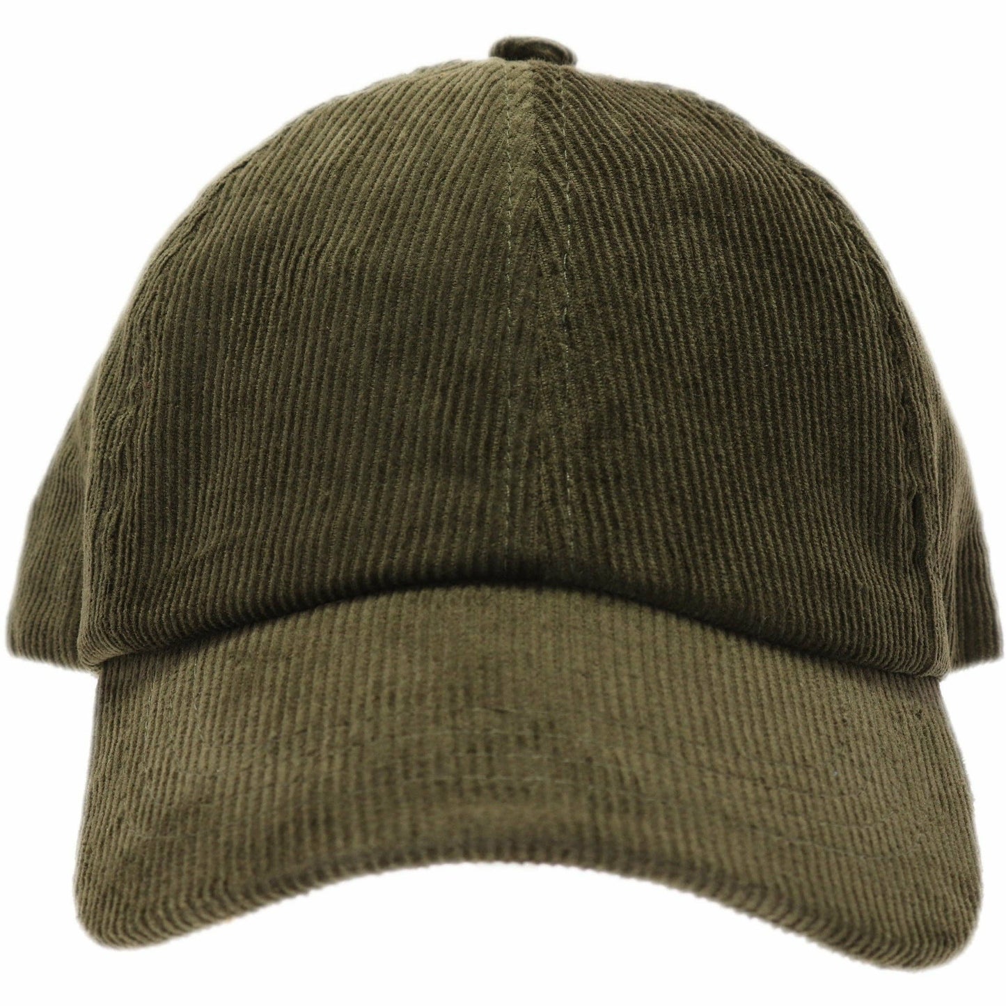 Green Corduroy Criss Cross High Pony CC Ball Cap