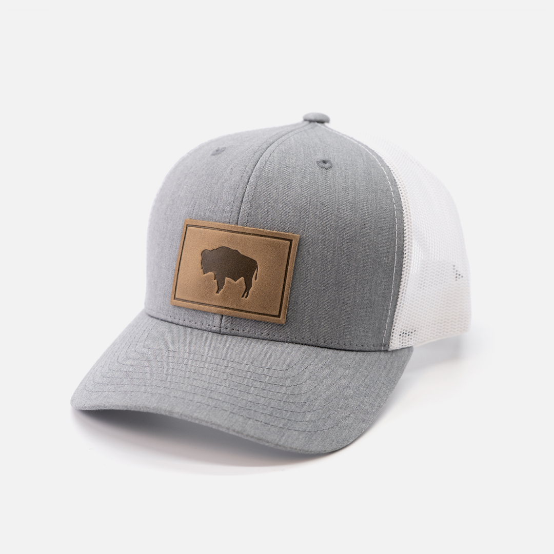 Branded Bison Leather Patch Snapback Hat — Buffalo Soldier Co - Branded  Leather Patch Hats and Apparel