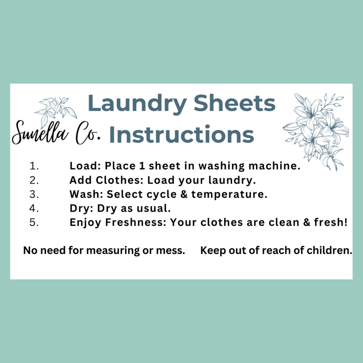 Laundry Detergent Sheets: Fresh Linen