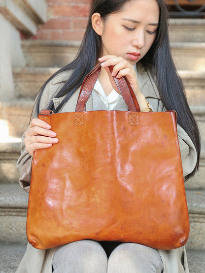 Women's Retro Leather Large Capacity Multi-functional Shoulder Bag