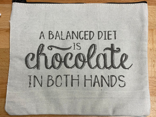 A Balanced Diet Is Chocolate Travel Bag
