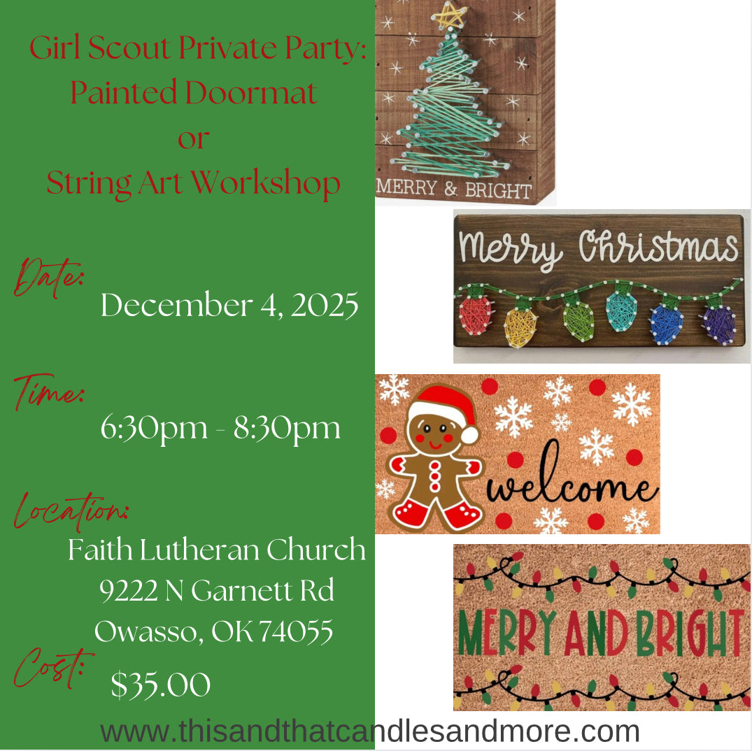 Private Party Personalized Doormat Workshop - Girl Scouts