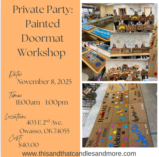 Private Party Personalized Doormat Workshop