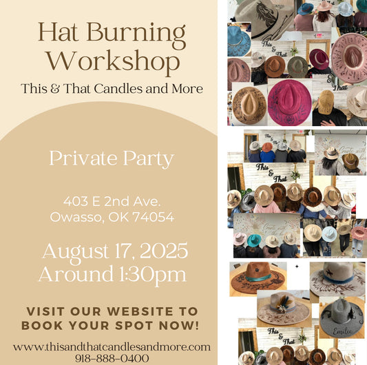 Private Party Customized Hat Burning