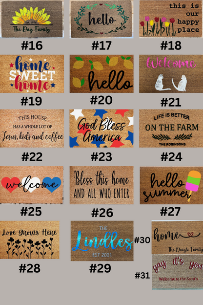 05/14/26 Personalized Doormat Workshop (Thursday 6:00pm)