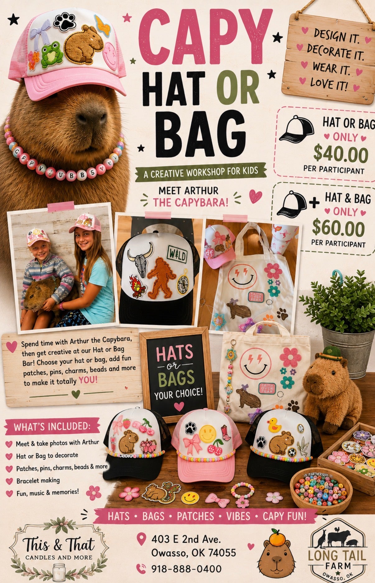 07/14/26 Hat or Bag Bar (Tuesday 1:00pm)