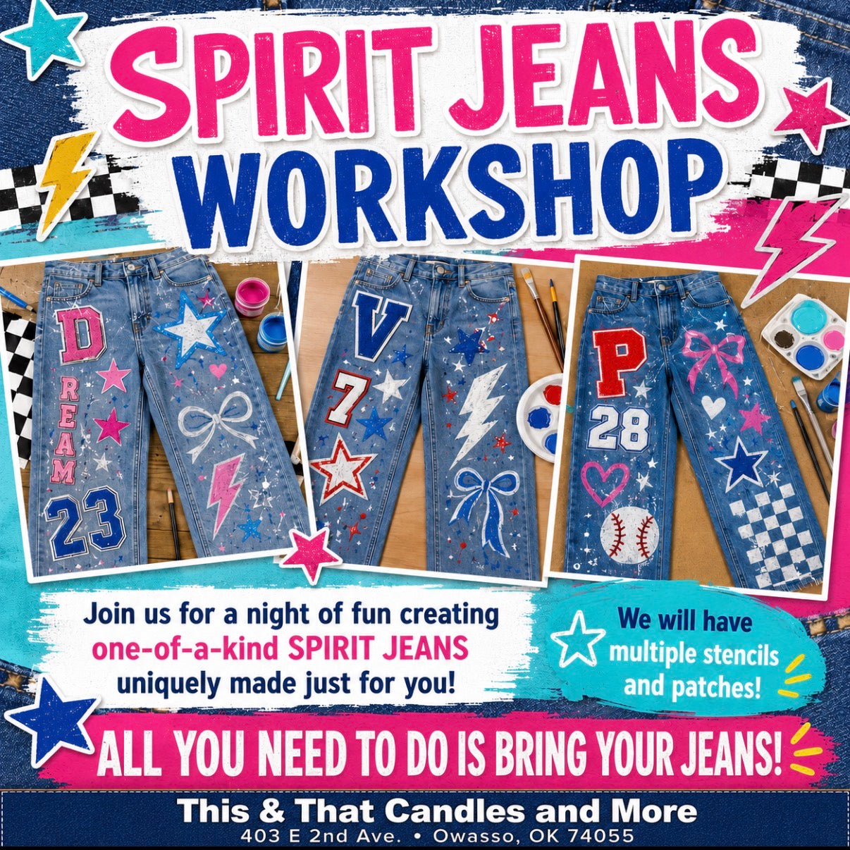 09/05/26 Spirit Jeans Workshop (Saturday 6:00pm)