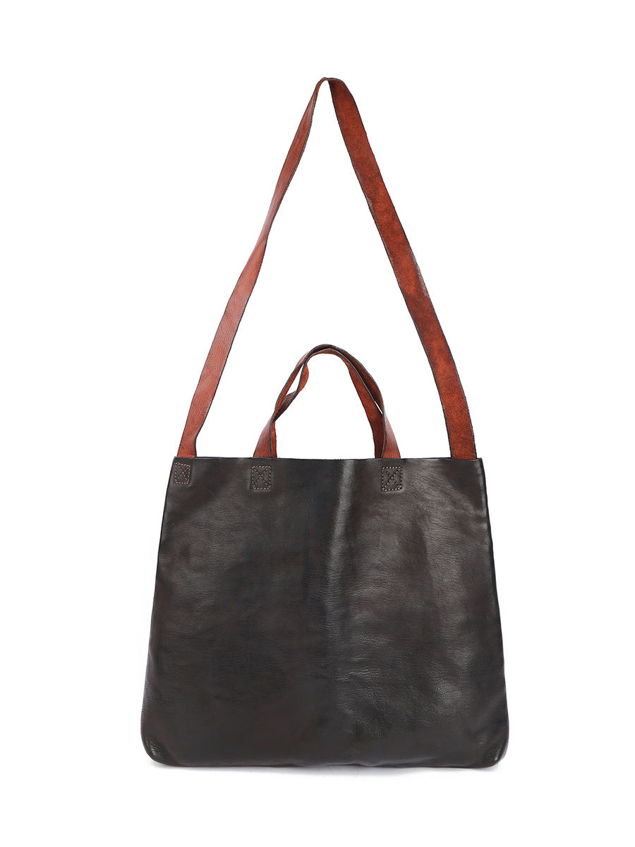 Women's Retro Leather Large Capacity Multi-functional Shoulder Bag