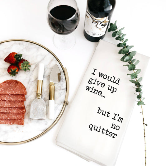 GIVE UP WINE TEA TOWEL