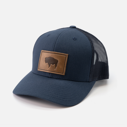 Buffalo Hat | Leather Patch Snapback