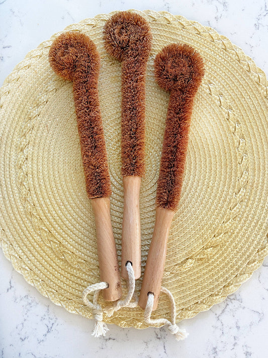 Coconut Bottle Cleaning Brush Wide