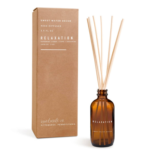 Relaxation Reed Diffuser - Amber Jar - 3.5 oz